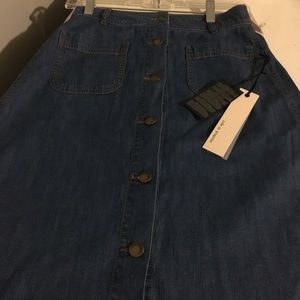 Jean button up skirt